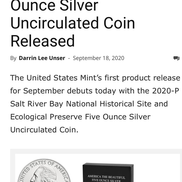 Unique national park silver quarter; great condition; 2020 salt river bay - Picture 4 of 6